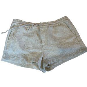 Lou & Grey Womens Embroidered Chino Shorts Drawstring Waist Knitted White Size M
